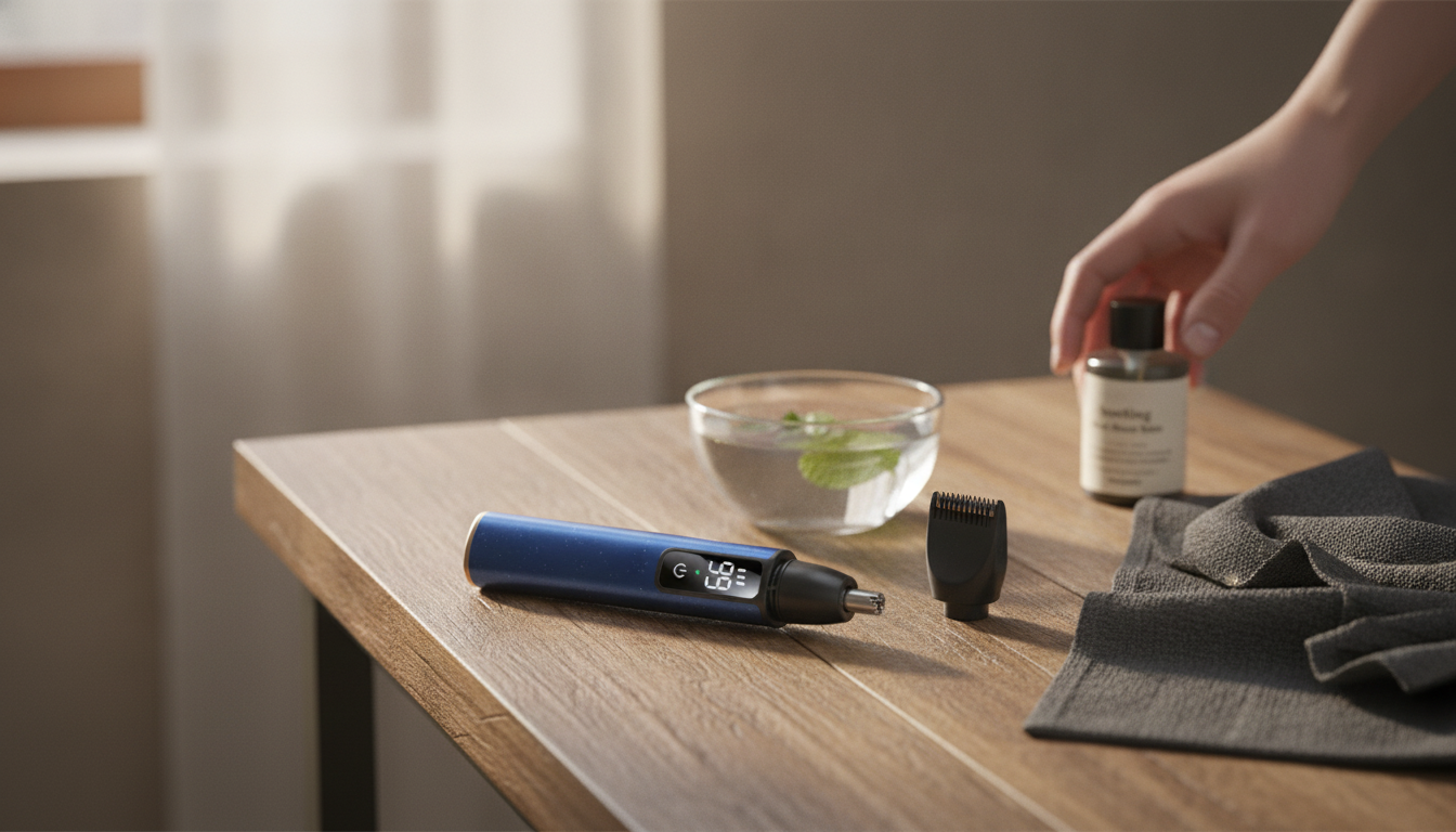2-in-1 Nose & Eyebrow Trimmer: Fast, Safe Detail Care