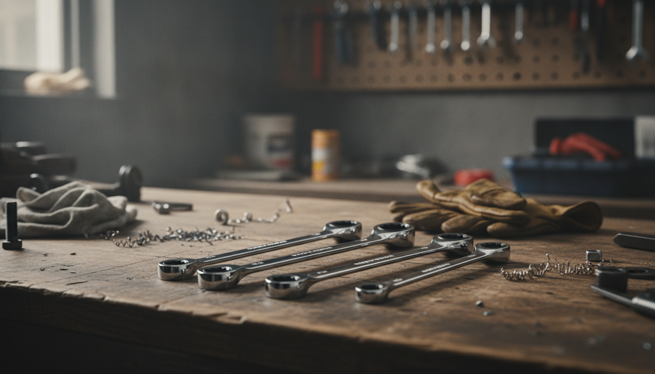 7-Piece Reversible Ratcheting Wrench Set (SAE & Metric)