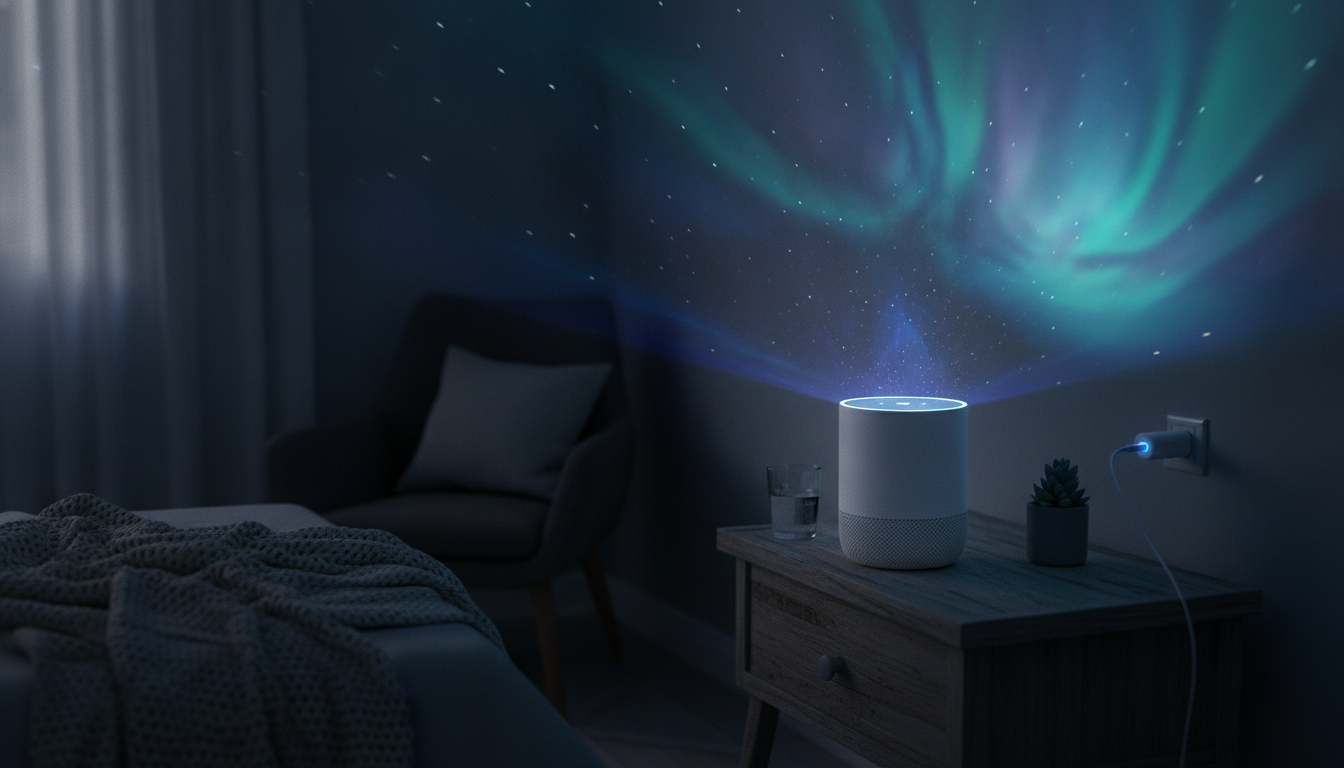 Ocean Wave Aurora Projector Lamp: USB Rechargeable RGB