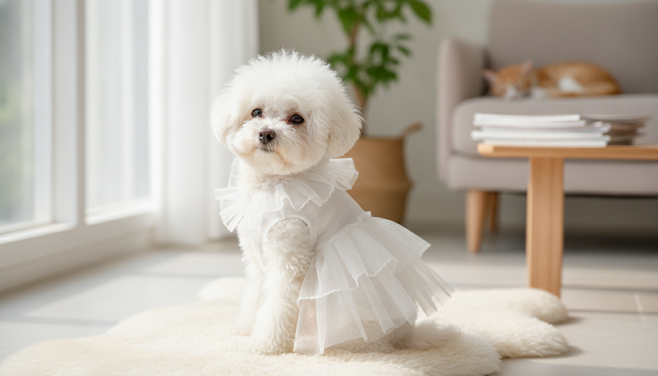 White Mesh Princess Dress for Small Dogs & Cats