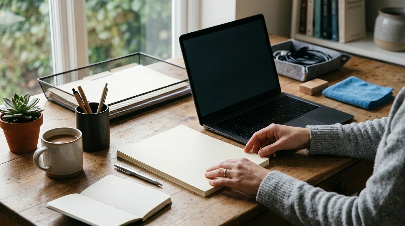Weekly Workspace Reset Checklist for a Clear, Focused Desk